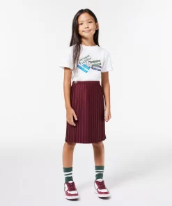 Jupe Plissee Fille En Jersey | Lacoste Discount