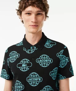 Movement Polo Imprime Mappemonde En Pique Ultralight | Lacoste Shop