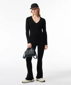 Legging Flare Sans Couture En Maille Cotelee | Lacoste Flash Sale