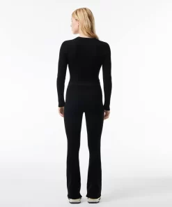 Legging Flare Sans Couture En Maille Cotelee | Lacoste Flash Sale