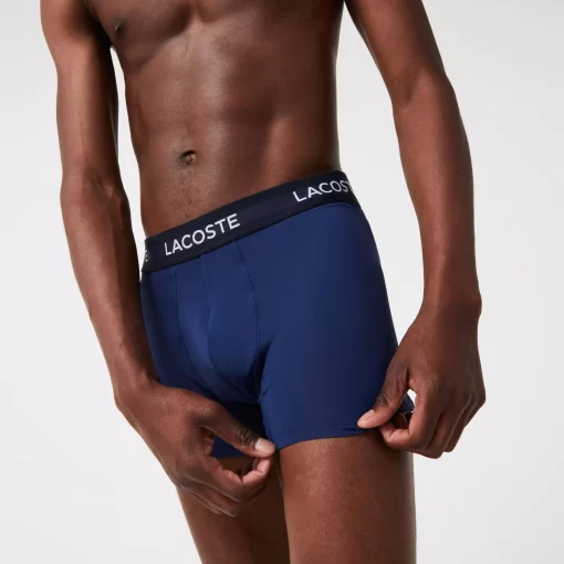 Lot De 3 Boxers Unis En Microfibre | Lacoste Fashion