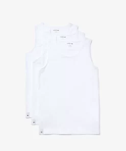 Lot De 3 Debardeurs En Coton Uni | Lacoste Fashion