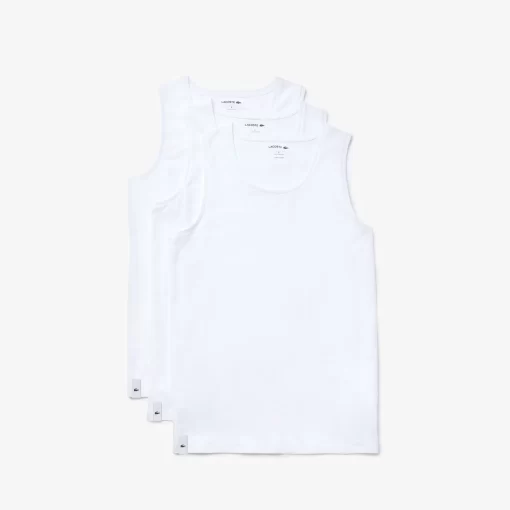 Lot De 3 Debardeurs En Coton Uni | Lacoste Fashion