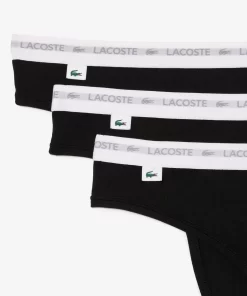 Lot De 3 Strings Siglees En Coton Stretch | Lacoste Flash Sale