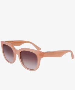 Lunettes De Soleil Femme Ovales Croco Skin En Acetate | Lacoste Store