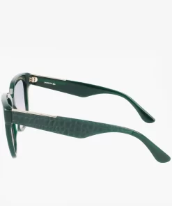 Lunettes De Soleil Femme Rectangulaires Croco Skin En Acetate | Lacoste Best Sale