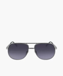 Lunettes De Soleil Navigateur Signature 101 En Metal | Lacoste Discount