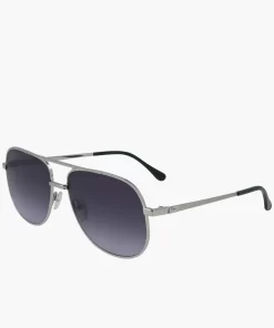 Lunettes De Soleil Navigateur Signature 101 En Metal | Lacoste Discount