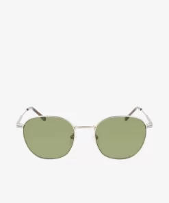 Lunettes De Soleil Ovales Unisexes Metal Line En Metal | Lacoste Discount