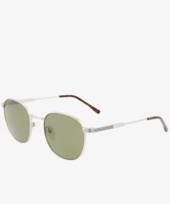 Lunettes De Soleil Ovales Unisexes Metal Line En Metal | Lacoste Discount