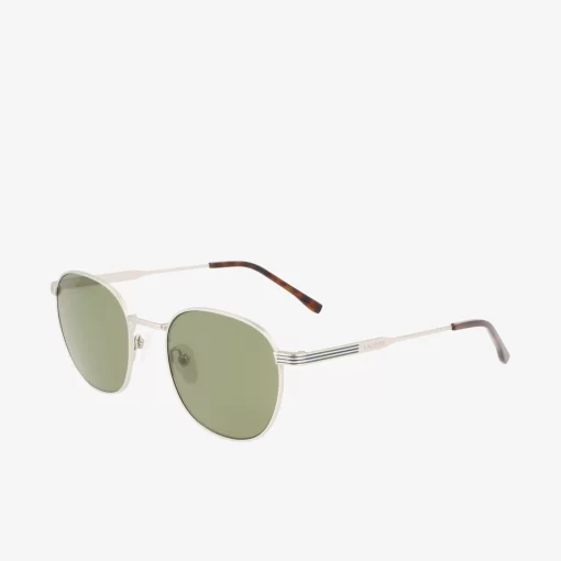 Lunettes De Soleil Ovales Unisexes Metal Line En Metal | Lacoste Discount