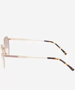 Lunettes De Soleil Ovales Unisexes Metal Line En Metal | Lacoste Cheap