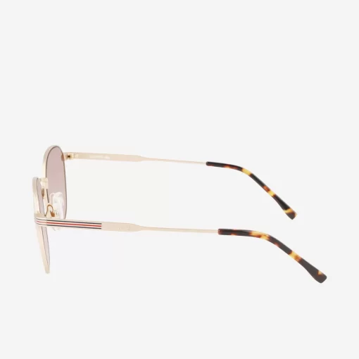 Lunettes De Soleil Ovales Unisexes Metal Line En Metal | Lacoste Cheap