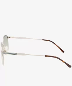 Lunettes De Soleil Ovales Unisexes Metal Line En Metal | Lacoste Discount