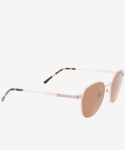 Lunettes De Soleil Ovales Unisexes Metal Line En Metal | Lacoste Cheap