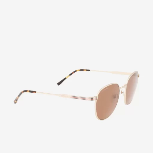 Lunettes De Soleil Ovales Unisexes Metal Line En Metal | Lacoste Cheap