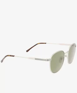 Lunettes De Soleil Ovales Unisexes Metal Line En Metal | Lacoste Discount