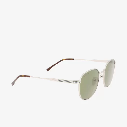 Lunettes De Soleil Ovales Unisexes Metal Line En Metal | Lacoste Discount