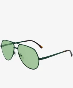 Lunettes De Soleil Pilote Unisexes Signature 101 En Metal | Lacoste Hot