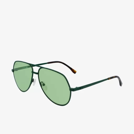 Lunettes De Soleil Pilote Unisexes Signature 101 En Metal | Lacoste Hot