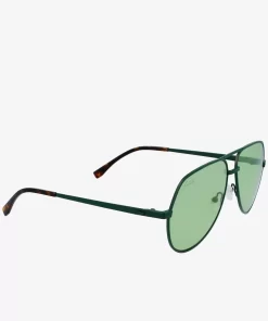 Lunettes De Soleil Pilote Unisexes Signature 101 En Metal | Lacoste Hot