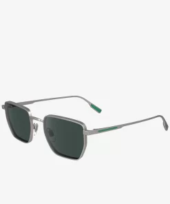 Lunettes De Soleil Retro Carrees En Metal | Lacoste Store