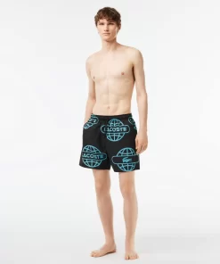 Maillot De Bain Imprime Mappemonde | Lacoste Store