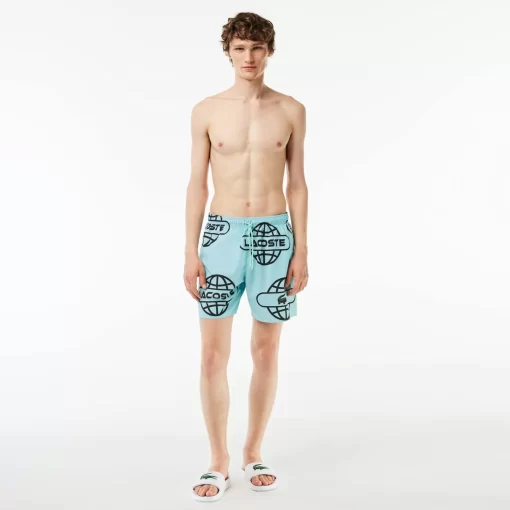 Maillot De Bain Imprime Mappemonde | Lacoste Online