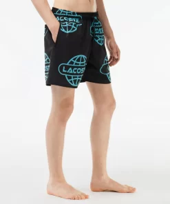 Maillot De Bain Imprime Mappemonde | Lacoste Store