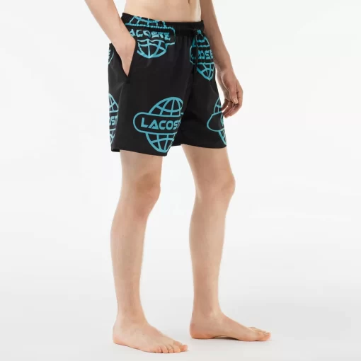 Maillot De Bain Imprime Mappemonde | Lacoste Store