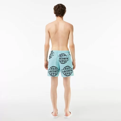 Maillot De Bain Imprime Mappemonde | Lacoste Online