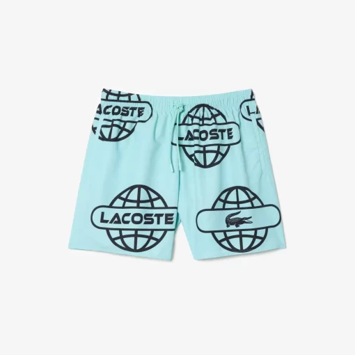 Maillot De Bain Imprime Mappemonde | Lacoste Online