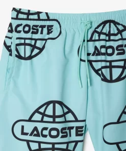 Maillot De Bain Imprime Mappemonde | Lacoste Online