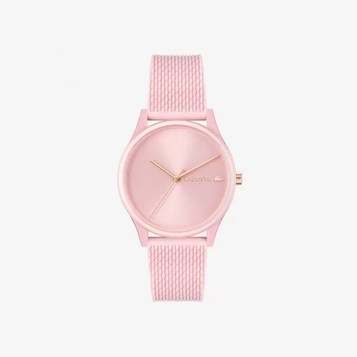 Montre 3 Aiguilles Crocodelle Silicone Rose | Lacoste Best