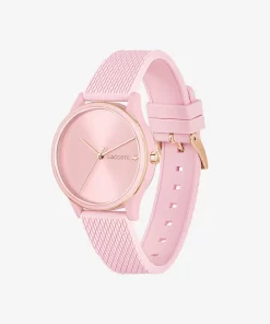 Montre 3 Aiguilles Crocodelle Silicone Rose | Lacoste Best