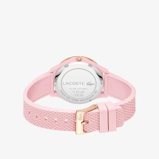 Montre 3 Aiguilles Crocodelle Silicone Rose | Lacoste Best