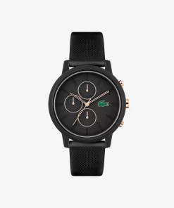 Montre Chrono .12.12 Silicone Noir Et Or Rose | Lacoste Outlet