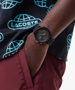 Montre Chrono .12.12 Silicone Noir Et Or Rose | Lacoste Outlet