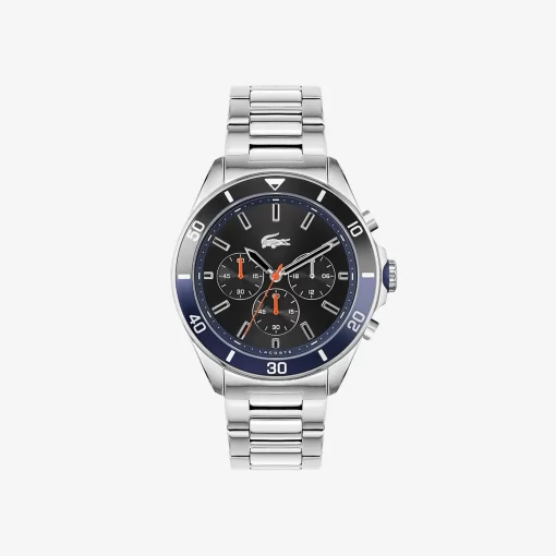 Montre Chronographe Tiebreaker Noire Avec Bracelet En Acier Inoxydable | Lacoste Cheap