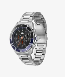 Montre Chronographe Tiebreaker Noire Avec Bracelet En Acier Inoxydable | Lacoste Cheap