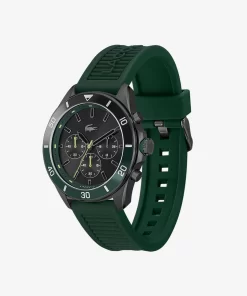 Montre Chronometre Tiebreaker Noire Avec Bracelet Vert En Silicone | Lacoste Cheap