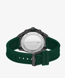 Montre Chronometre Tiebreaker Noire Avec Bracelet Vert En Silicone | Lacoste Cheap