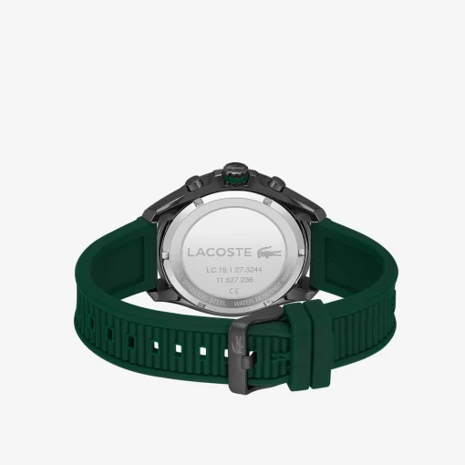 Montre Chronometre Tiebreaker Noire Avec Bracelet Vert En Silicone | Lacoste Cheap