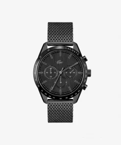 Montre Homme Chronographe Boston En Acier Noir | Lacoste Flash Sale