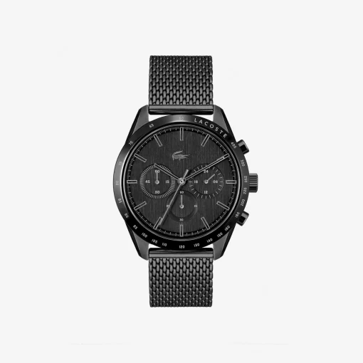 Montre Homme Chronographe Boston En Acier Noir | Lacoste Flash Sale