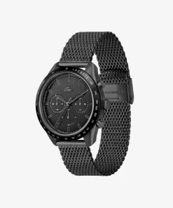 Montre Homme Chronographe Boston En Acier Noir | Lacoste Flash Sale