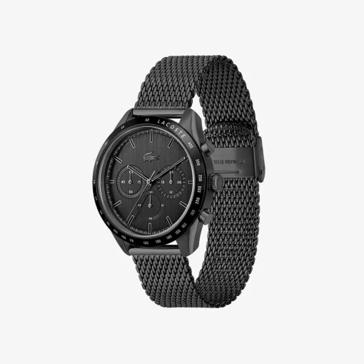 Montre Homme Chronographe Boston En Acier Noir | Lacoste Flash Sale