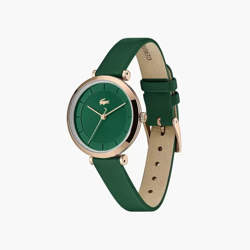 Montre Geneva Bracelet En Cuir Vert | Lacoste Best