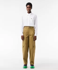 Pantalon Cargo En Gabardine De Coton Extensible | Lacoste Best