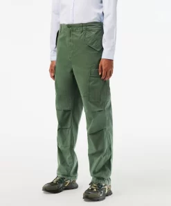 Pantalon Cargo Straight Fit En Coton | Lacoste Clearance